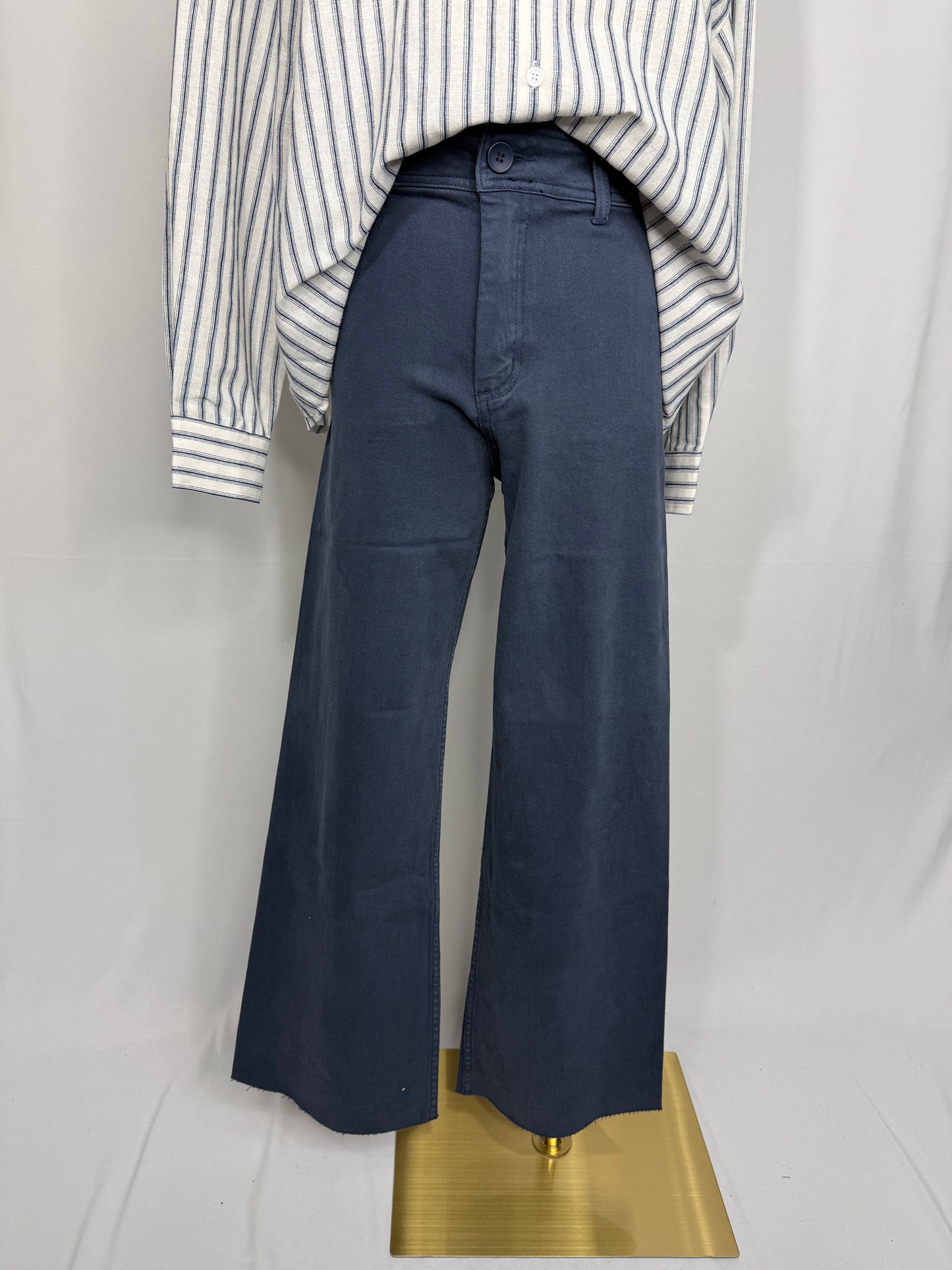 Navy Wide Leg Denim