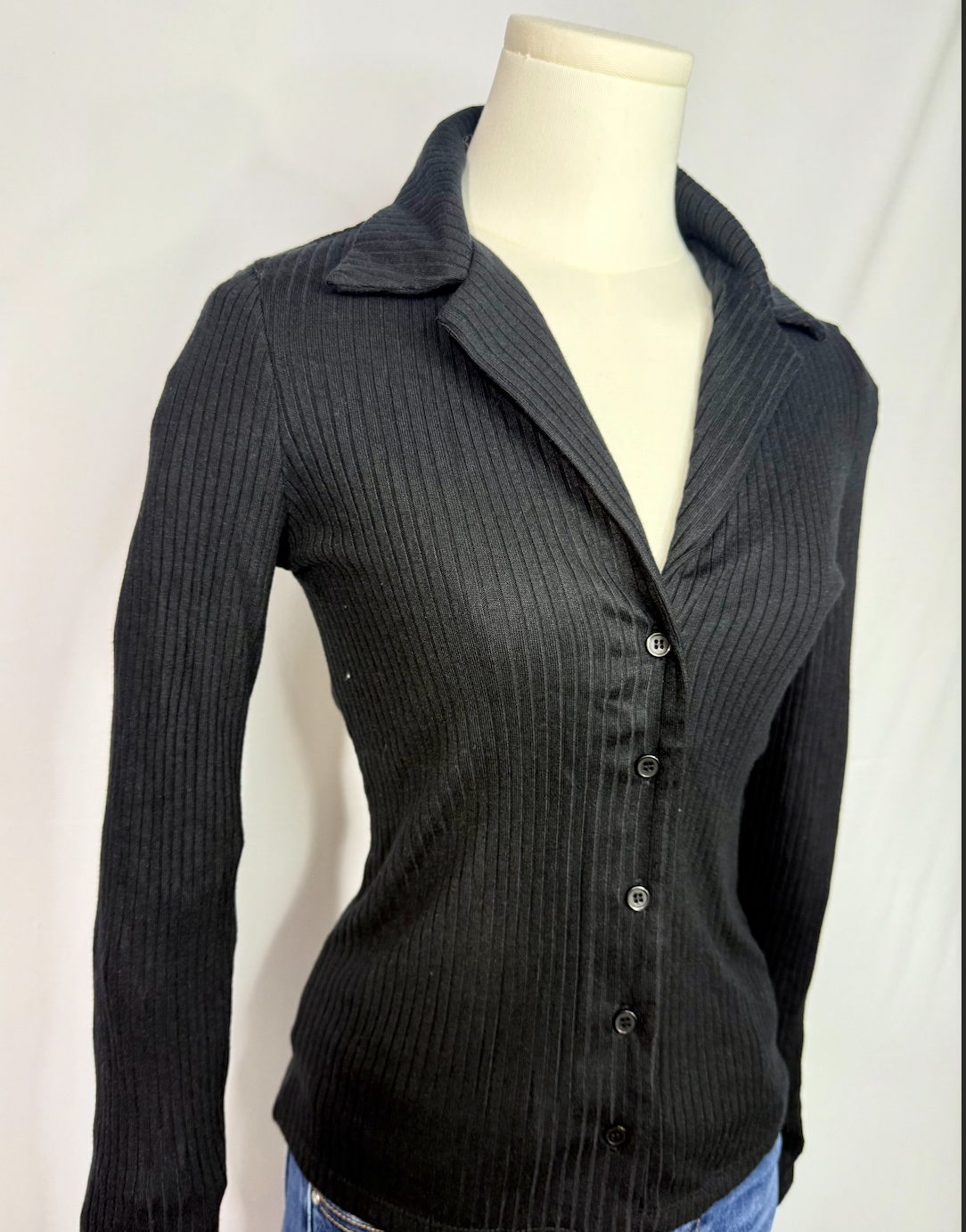 Ribbed Button Down Shirt