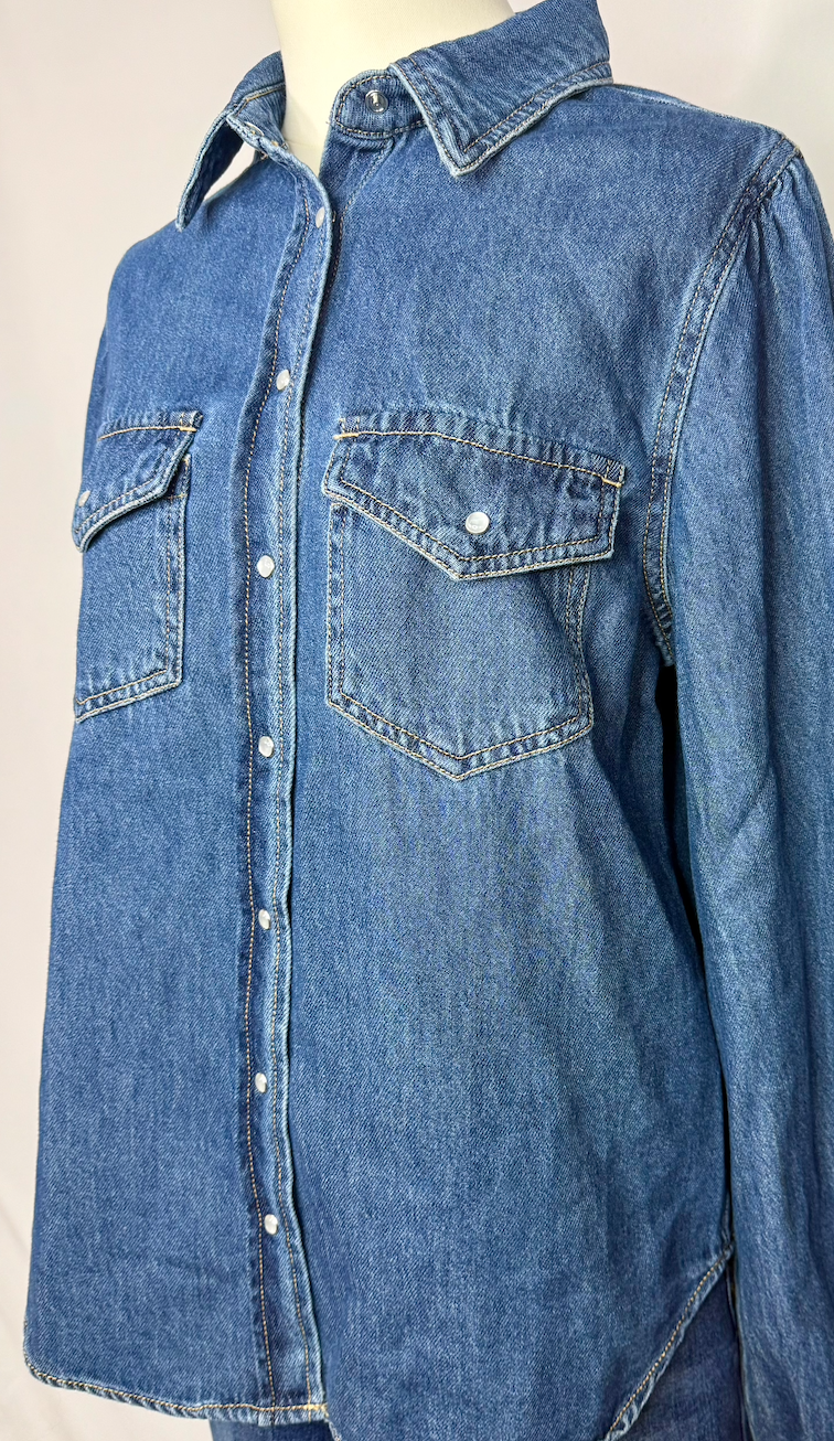 Relaxed fit denim shirt