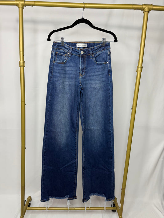 Low Rise Wide Leg Denim