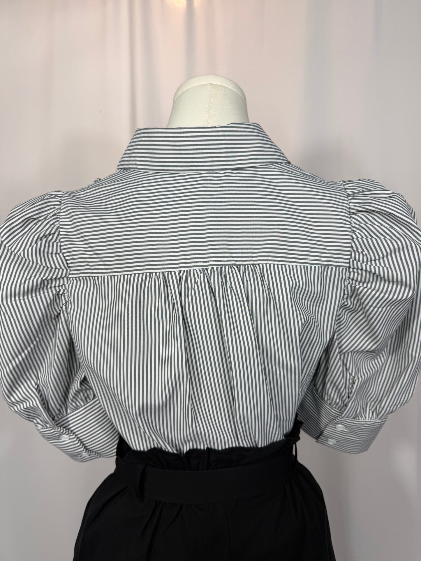 Striped Puff Sleeved Top