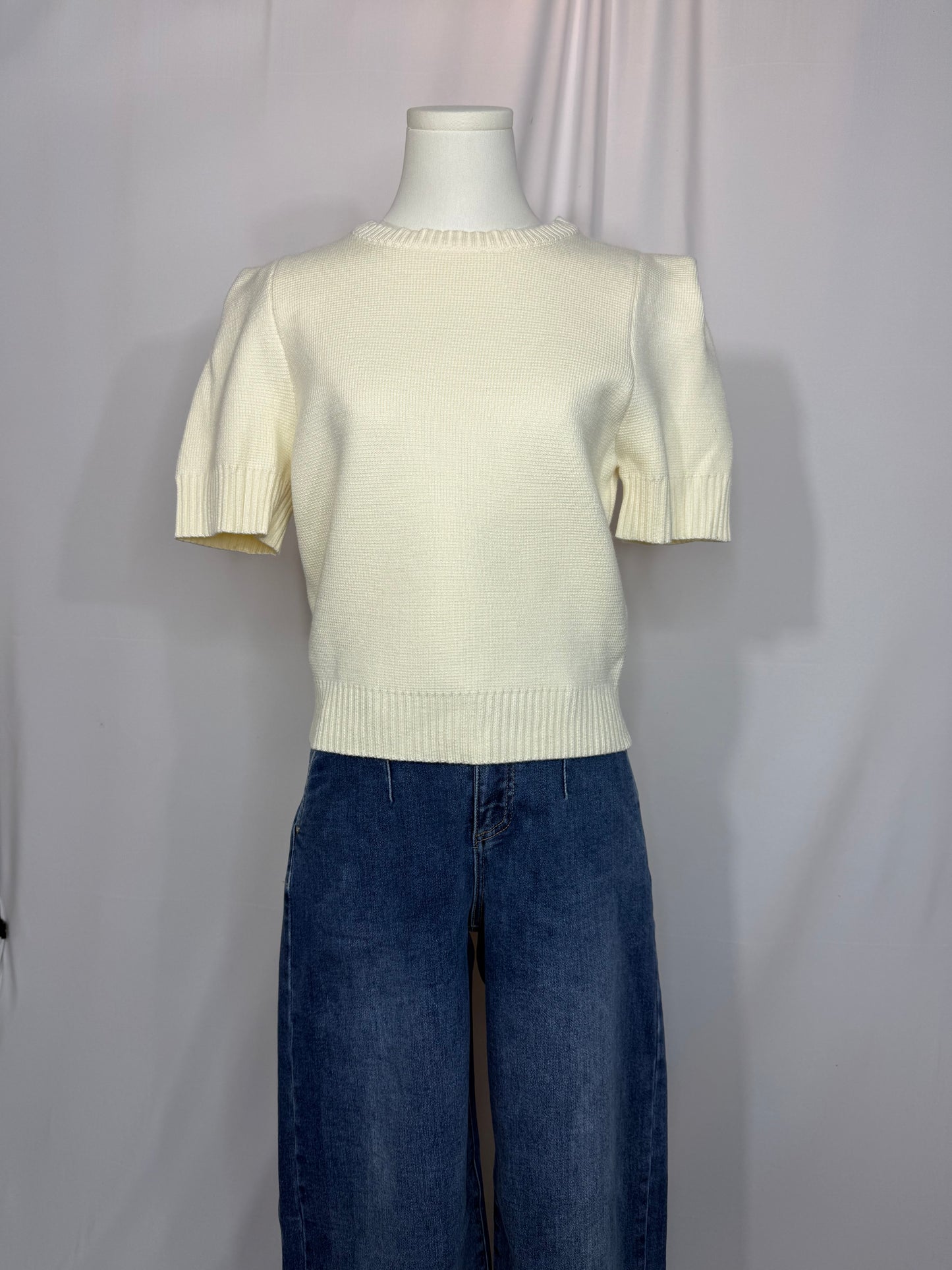 Short Sleeved Knit Sweater