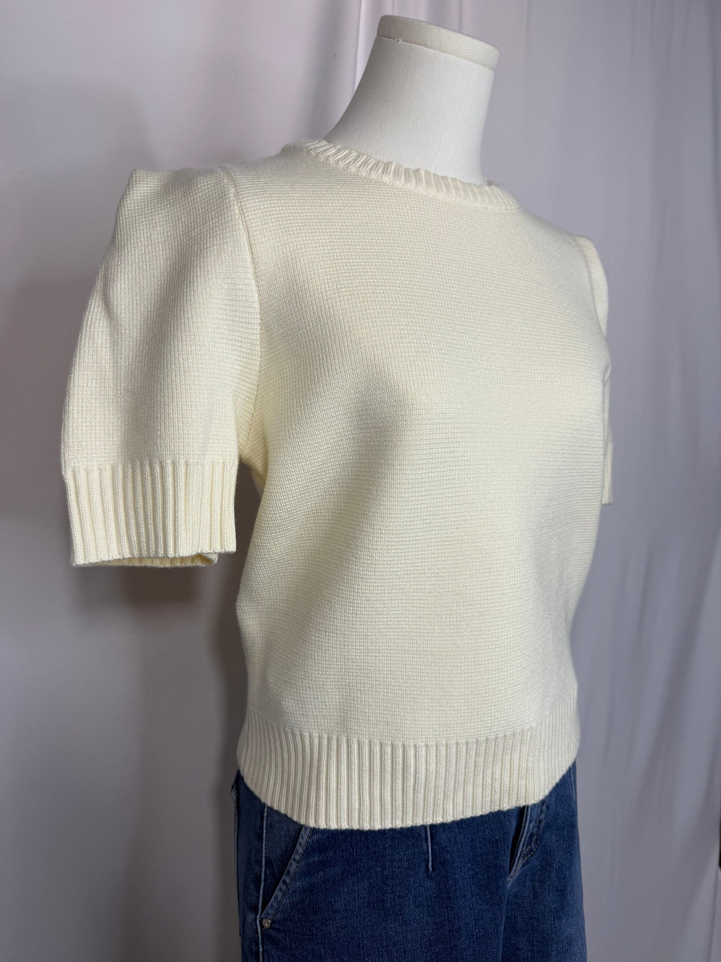 Short Sleeved Knit Sweater