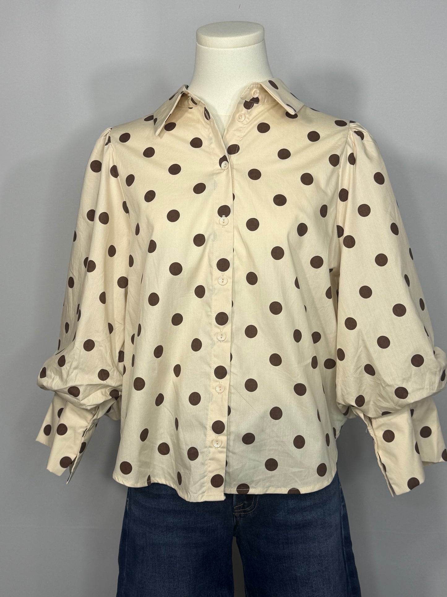 Chocolate Polka Dot Shirt
