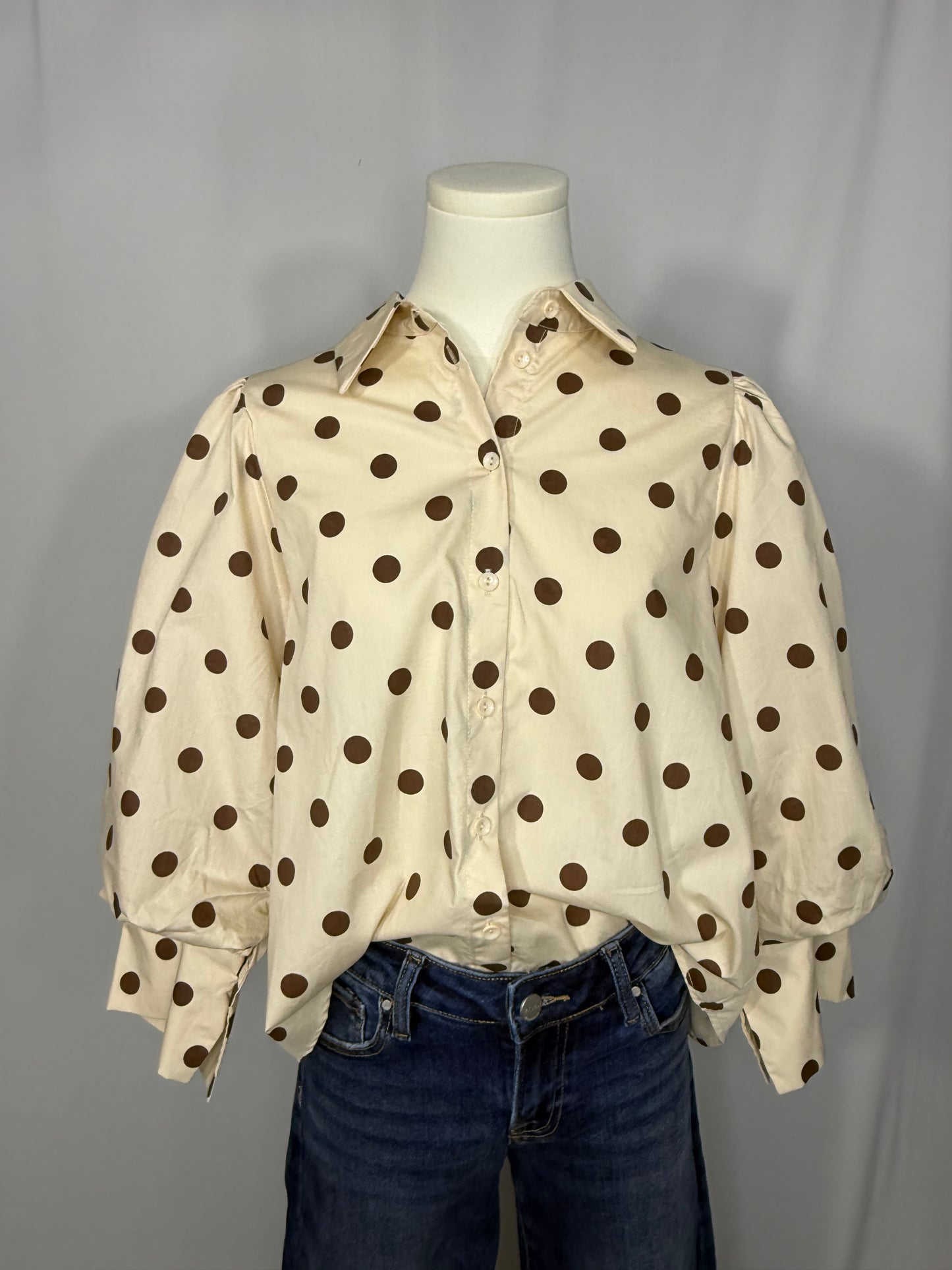 Chocolate Polka Dot Shirt