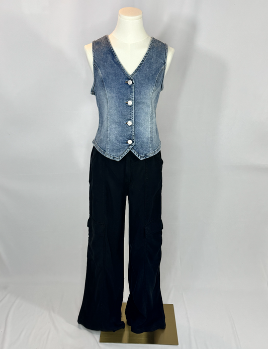 Vest-V-neck Denim