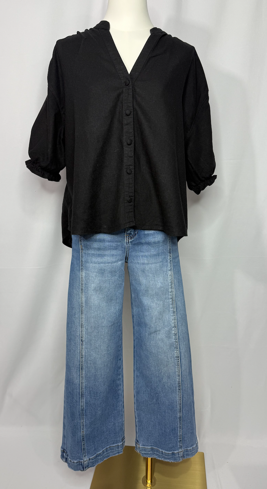 Timeless Black Puff Sleeve Top