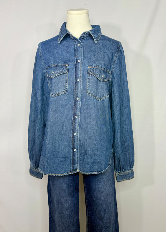 Relaxed fit denim shirt