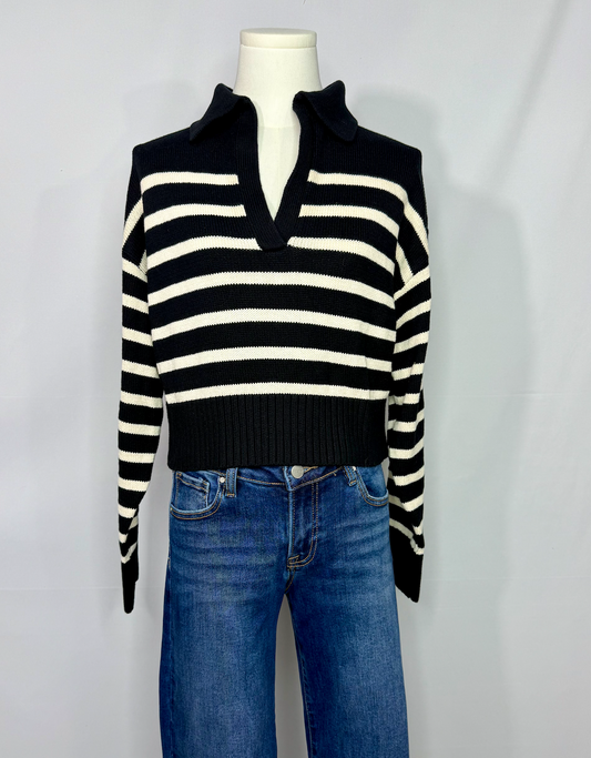 Cropped Striped Sweater