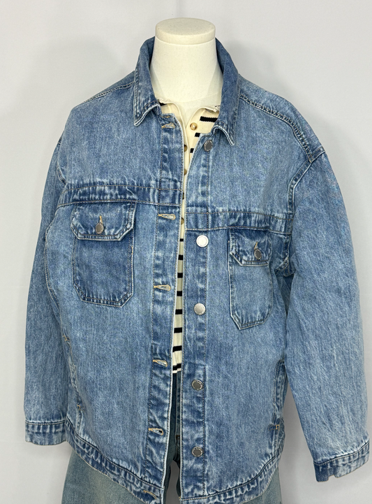 Light Wash Oversized Denim Jacket